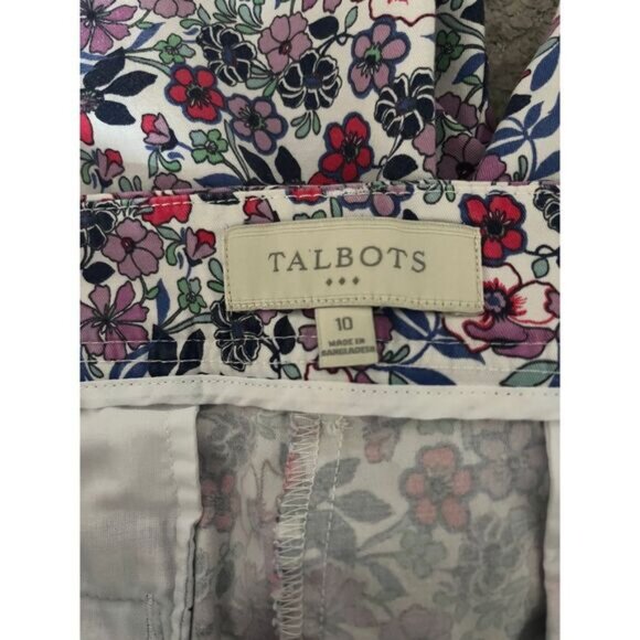 Floral Print High-Waisted Summer Shorts Red Navy Pattern Casual Beach Bottoms - Picture 4 of 5